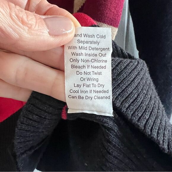 Cabi Argyle Preppy Colorblock Cotton Cardigan - Picture 4 of 10